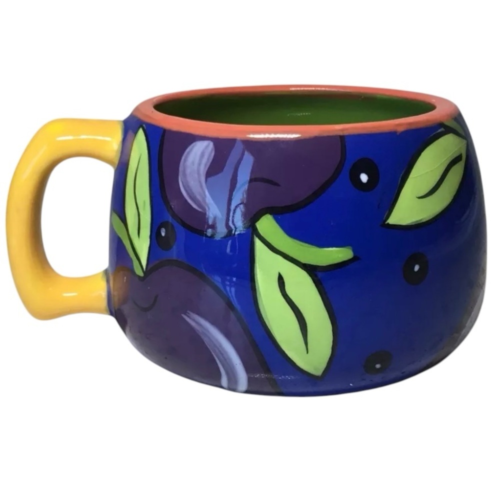 2006 STARBUCKS Costa Rica ceramic PeFi mug with plum fruit green leaves design - Picture 11 of 11